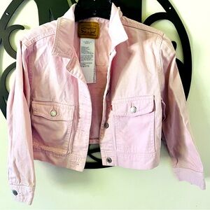 ✨ Vintage Levis ' Classic Collar Denim Jacket (Light Pink), Youth Size Medium✨